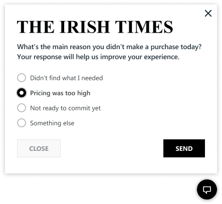 English survey widget preview