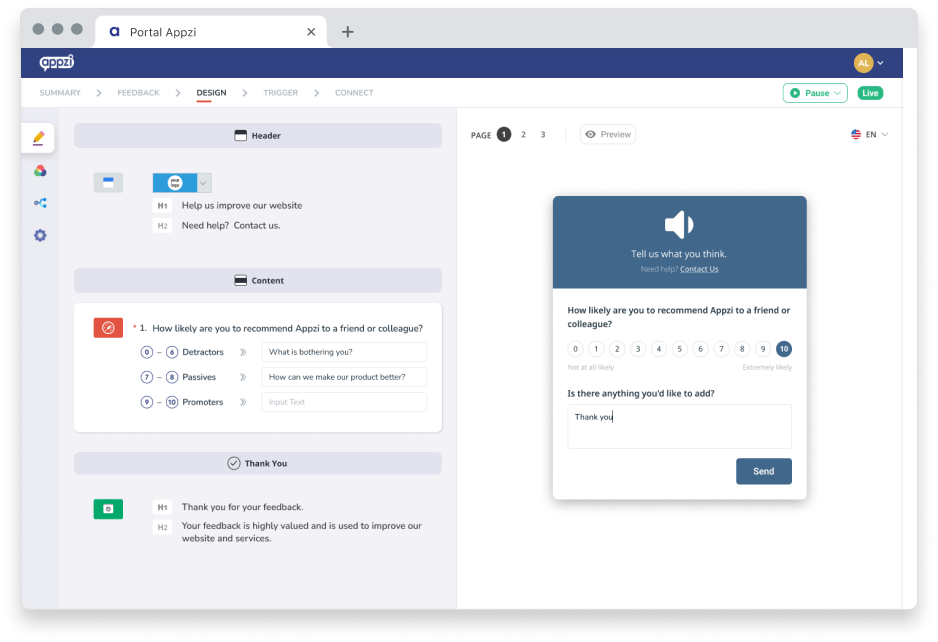 appzi-survey-design-page